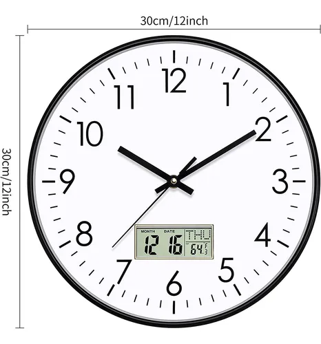 Reloj de pared con dia de la semana deals