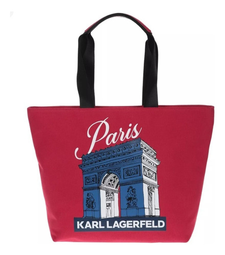 Bolsa Tote Karl Lagerfeld Roja Mujer Arco Del Triunfo