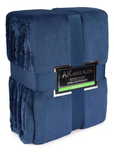 Cobija Super Suave Cobertor King Size, Calientita, Premium Color Azul