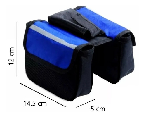 Imagen 3 de 3 de Bolso Doble Para Bicicleta Ciclismo Mtb Everest