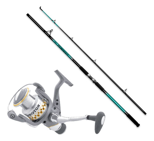 Combo Kit Pesca Reel Frontal + Caña Variada Pejerrey Lisa