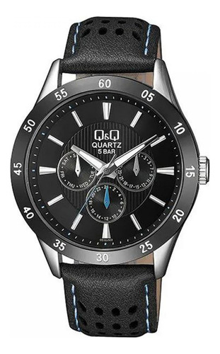 Reloj Para Hombre Q&q Ce02 Ce02j522y Negro