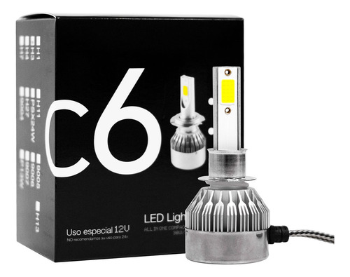 Imagen 6 de 10 de Kit Cree Led H1 H3 H7 H11 6ta Gen + 2 Led Gratis Iluminacion