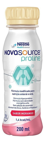 Suplemento Em Líquido Nestlé Novasource Proline - Sabor Morango