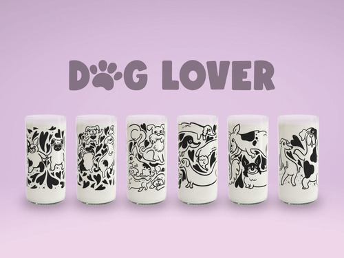 Dog Lover - Juego De 6 Vasos Perrunos