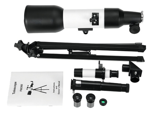 Telescopio Monocular Astronómico F36060m Color Blanco