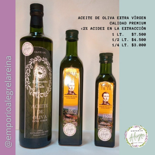Aceite Oliva 250 Cc. - Emporio Alegre