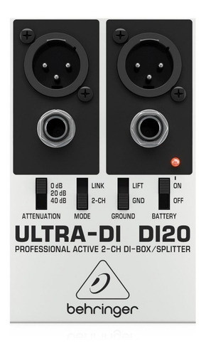 Imagen 2 de 4 de Caja Directa Behringer Ultra Di-20 Activa