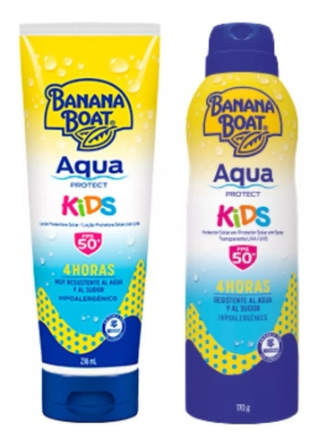 Kit 4 Protectores Solares Bloqueador 50 Fps Banana Boat