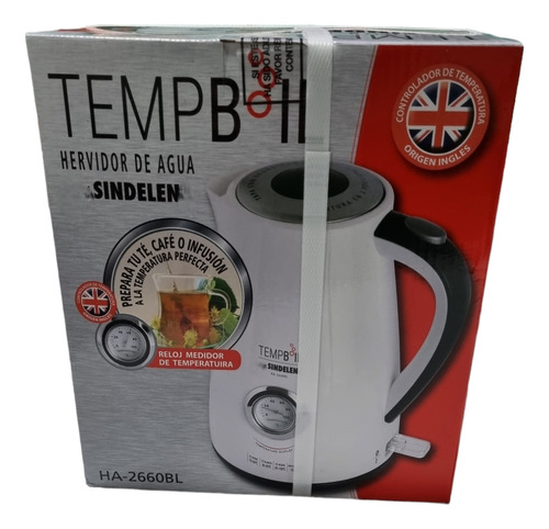 Hervidor Agua Sindelen Ha-2660bl Reloj Medidor Temperatura