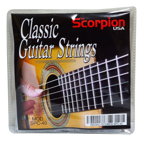 Set De Cuerdas Para Guitarra Clasica Mod.spc-40 Scorpion
