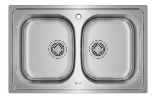 Tarja Empotrar Acero Inox 2tinas Teka Universe 80 T-xp 2b Bw Color Gris