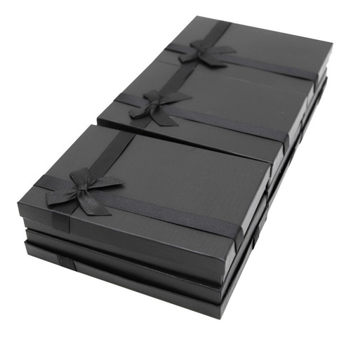 Imagen 3 de 8 de Set 6 Cajas De Regalo 13x18 Cms Joyas O Collares Color Negro