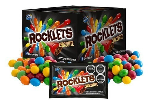 Chocolate Rocklets Caja X 18 Unidades