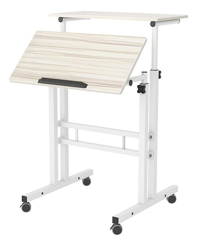 Dlandhome Mobile Standing Desk Stand Up Desk Rolling Desk, S