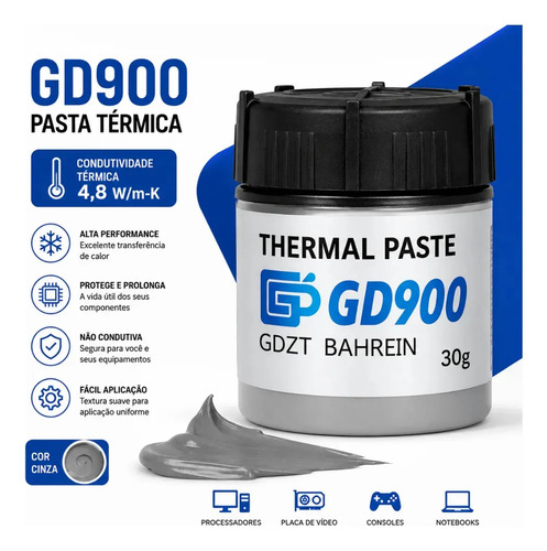 Pasta Térmica Gd900 30g Alta Performance Para Ps4 Ps5 Ps3 Xbox Pc Notebook Bahrein