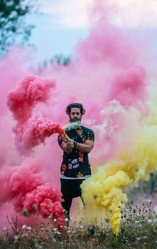 Imagen 6 de 8 de Humo De Color Cartucho Bengala Tipo Bomba 10pz Colores Surt