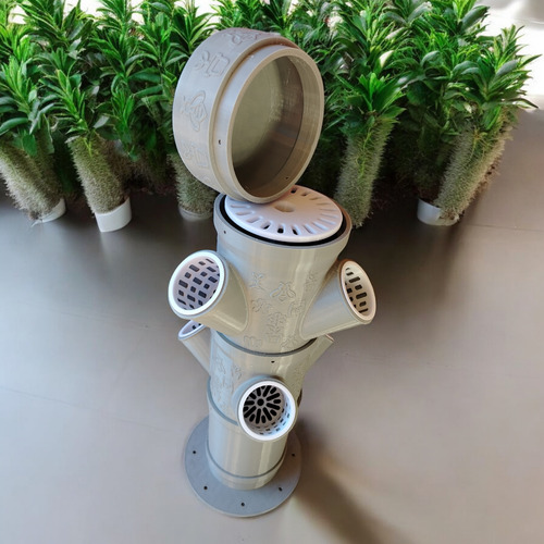 Torre Vertical Hidroponica Cultivo Sustentable Apilable 3 Cuerpos 9 Plantas
