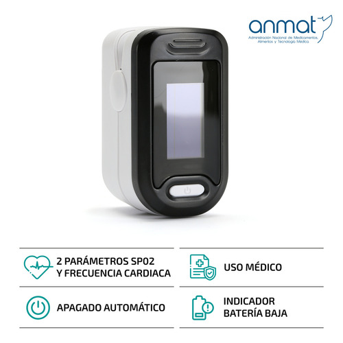 Oxímetro de pulso saturometro para dedo Femmto YK-81A negro