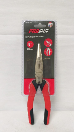 Pinza Punta Larga 8  Corte Diagonal Promake:pro-al-002