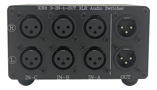 Caja De Conmutación Estéreo De Audio Xlr De 3 Vías, ...