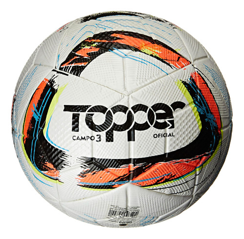 Bola De Futebol De Campo Samba Td1 N°3 Topper Cor Amarelo Neon |Vermelho Neon | Preto