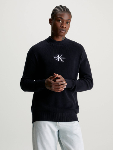 Suéter Calvin Klein Jeans Monologo De Hombre Negro