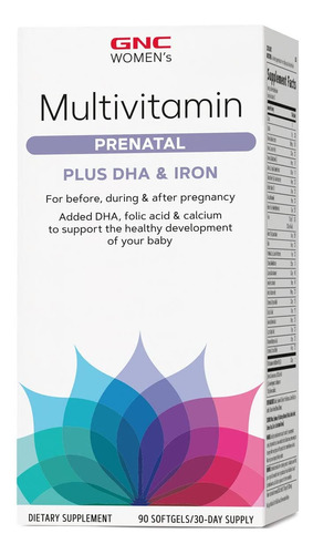 Fórmula Prenatal Multivitamínica De Mujeres Gnc Con Dha Y Hi