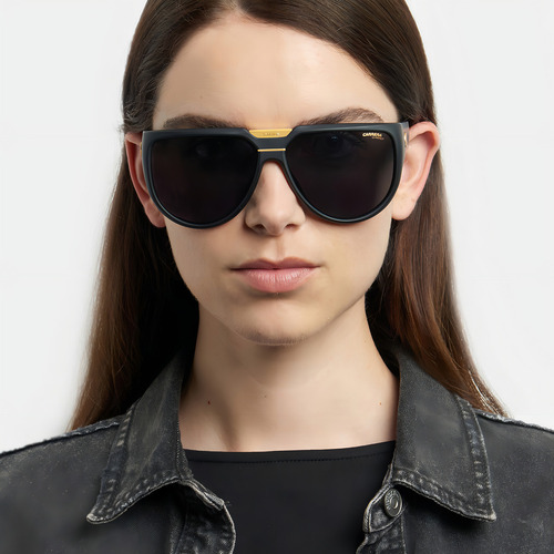 Lentes De Sol Carrera Flaglab 13 Unisex 20538300362ir Color de la lente Gris Color de la varilla Negro/Dorado Color del armazón Negro mate/Dorado Diseño Ocean