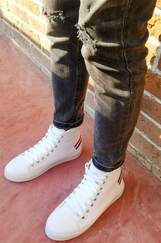 Tenis Bota Hombre Tomy Sneaker Vestir Casual 700-bt Blancos | Envío gratis Tenis Bota Hombre Tomy Sneaker Vestir Casual 700-bt Blancos | Envío gratis