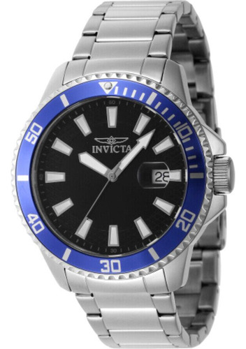 Reloj  46076 Para Hombre De Cuarzo Esfera Negra Bisel