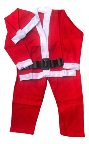 Traje Disfraz Papa Noel Santa Claus Paño Lency