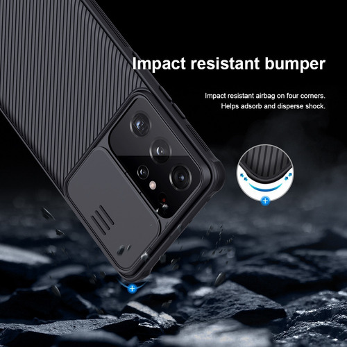 Imagem 5 de 10 de Capa Anti Impacto Nillkin Camshield Pro - Galaxy S21 Ultra