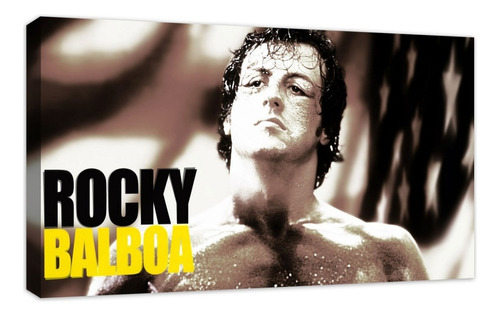 Cuadro Rocky Balboa Ring Color Rocky Title Armazón Natural