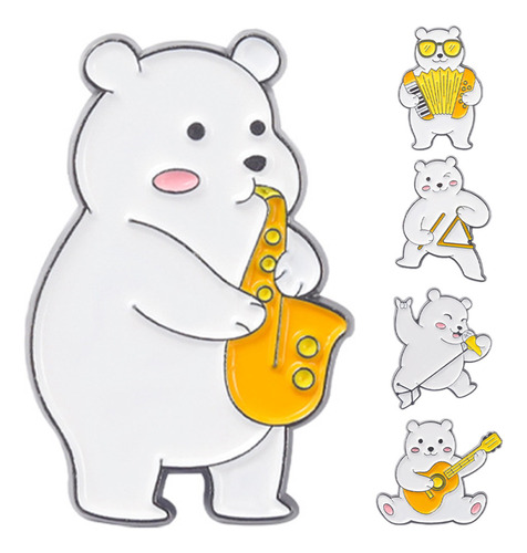 Broche Delicado Para Instrumentos Musicales Bear Decor, 5 Un
