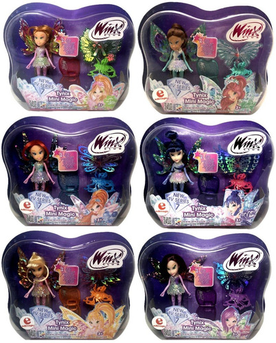 Imagem 1 de 4 de Coleção Completa 06 Mini Fadas Fadinhas Winx Club Original