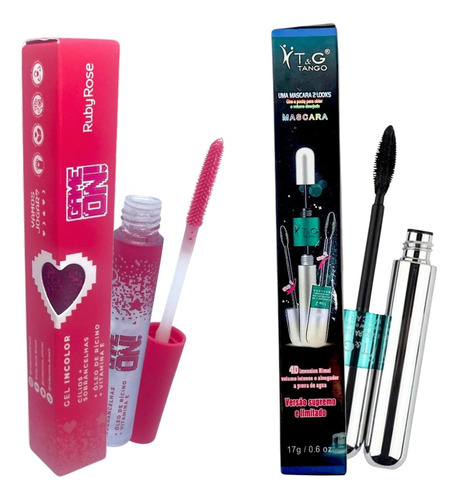 Kit Gel Game On + Sombra Ruby Rose + Rímel Tango 4d 2 Em 1 Incolor