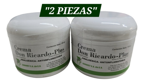 Crema Don Ricardo Plus 120gr Paquete 2 Piezas 100%original