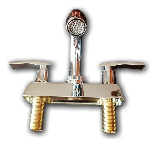 Mezcladora Para Lavabo Con Manerales De Palanca Zinc Cromado