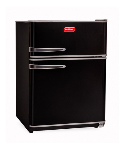 Imagen 3 de 3 de Heladera minibar Neba A128 negra con freezer 124L 220V