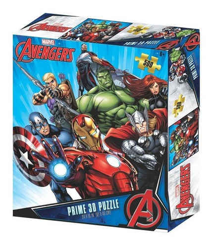 Puzzle Rompecabezas Marvel Avengers 500 Piezas Prime 3d