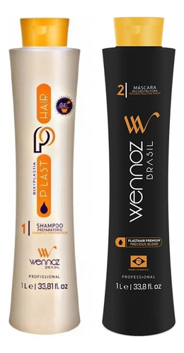 Wennoz Biyplastia Plast Precious Blend Hair Kit 2 Passos 1l
