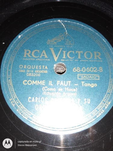 Pasta Carlos Di Sarli Orquesta Rca Victor C130