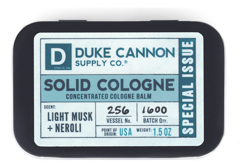 Duke Cannon - Colonia Slida Edicin Especial, Almizcle Ligero