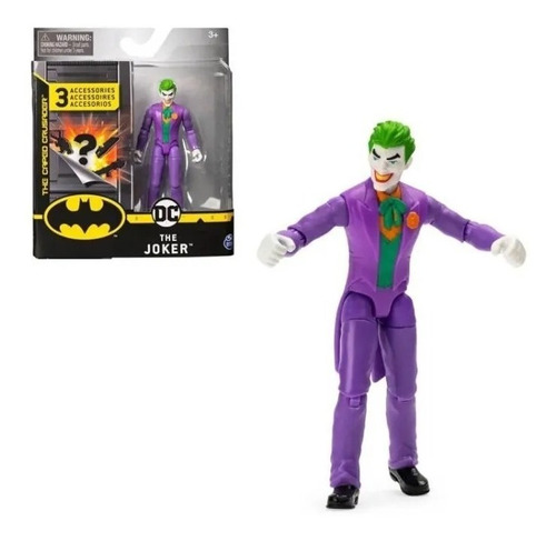 Joker The Caped Crusader Con 3 Accesorios Dc Batman Blister