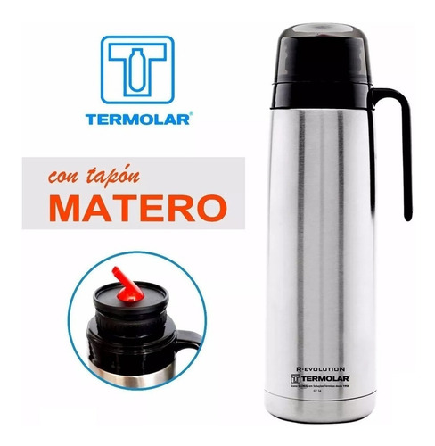 Termo Acero Termolar Revolution 1 L Pico Matero 6 Hs Calor