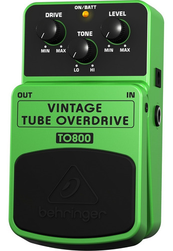 Behringer To800 Tube Overdrive Pedal Efecto Para Guitarra