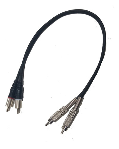 Imagen 1 de 1 de Cable Rca A 2 Rca  50cm Profesional Conector Metalico