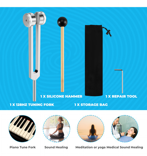 Diapasón Bioacústico Ponderado De 128 Hz Para