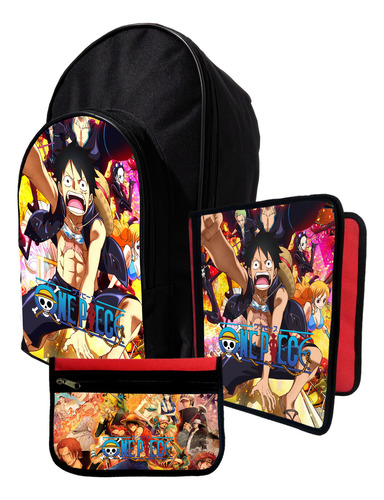 Kit Mochila+ Carpeta+ Cartu De One Piece #285